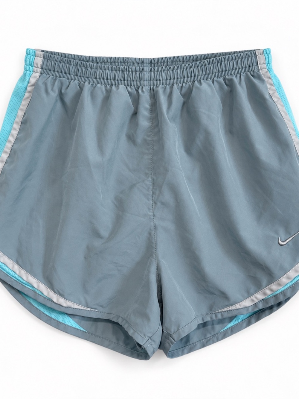 Nike Dri-FIT Women’s Running Athletic Shorts Blue Gray Aqua Size M